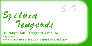 szilvia tengerdi business card